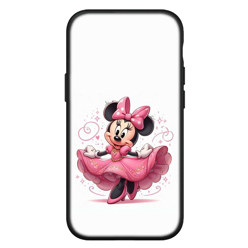Для iPhone 16 15 Xiaomi Redmi Note 14 13 12 11 Pro Max X 8 9 16e Samsung Galaxy S25 S24 S23 Moto OPPO Huawei аниме Минни Микки розовый чехол для телефона с мышкой