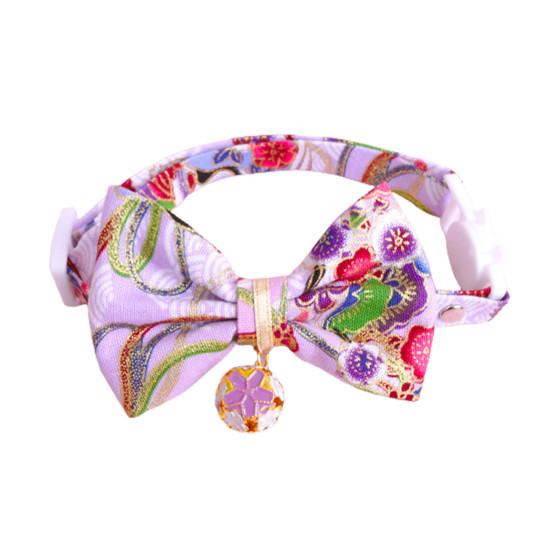 Ошейник для домашних животных в японском стиле, регулируемый отрывной воротник для домашних животных, кошек, собак, ошейники с бантом для