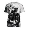Новые модные мужские футболки крутые мотоциклетные цифровые 3D-печатные мужские футболки летние большие размеры свободные повседневные футболки повседневная уличная одежда