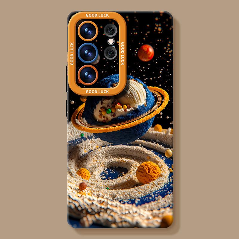 Применимо к чехлу для мобильного телефона Samsung s26ultra, масляная живопись, поезд, s25/24plus, летний, s23, силиконовый, полностью закрывающий, s22, комплекты