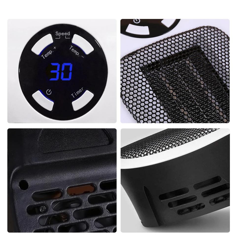 500 Вт портативный обогреватель электрический обогреватель подключаемый к стене комнатный обогреватель бытовой прибор отопительная печь мини-радиатор дистанционный обогреватель машина