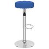 Bar Stool Set of 2 Blue Fabric