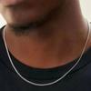 Мужская кубинская цепочка 3 мм Простая цепочка из нержавеющей стали Модная бижутерия из титановой стали Трендовые аксессуары Подарок на вечеринку