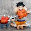 One Piece Королевские Крылья GK Ест Мясо В Сидячей Позе Серия Ужин Луффи Ручная Работа Модель Украшение Анимация Аниме