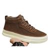 Men's Shoes Autumn and Winter Retro Versatile Casual Mid-top Board Shoes Men's Flip Leather Shoes Non-slip Lightweight Soft-soled Sports Shoes
