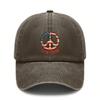 [Vintage Washed Baseball Cap] Unisex "1776-2026" Peace Sign Print Lightweight Adjustable Curved Brim Casual Outdoor Sports Hat For Patriotic Holidays