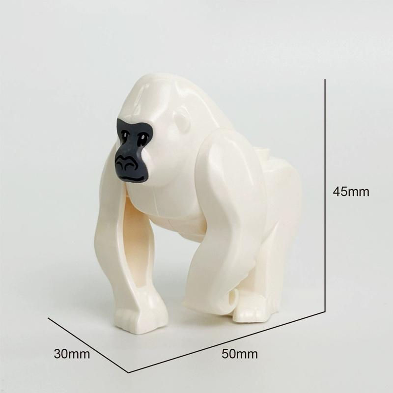 MOC Ферма Зоопарк Животные Строительные блоки Крокодил Акула Дельфин Шимпанзе Корова Леопард Развивающая игра Аксессуары Кирпичики Детские игрушки