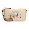 New SNOOPY X Peanuts Collaboration Nolita Pebbled Leather Handbag Shoulder Bag Women's Nude CE858-IMOQY
