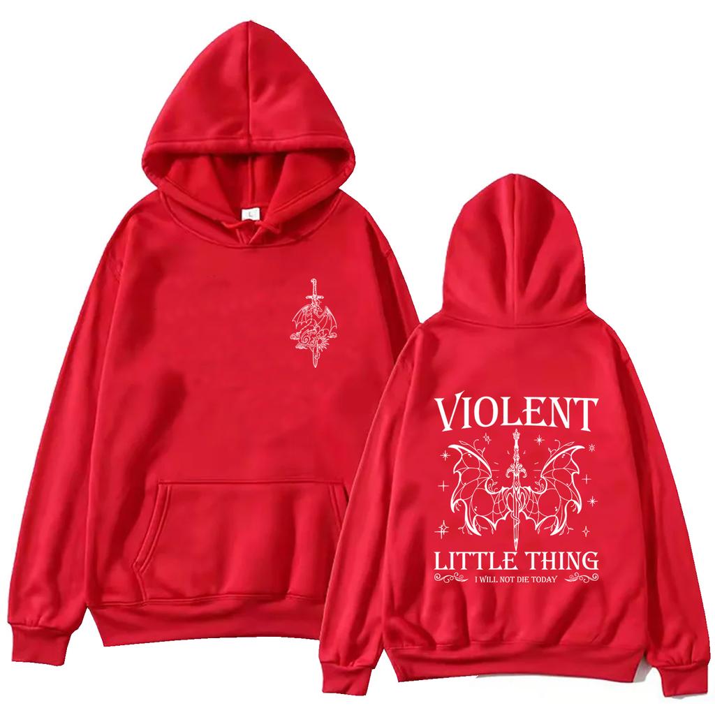 Худи Violent Little Thing Топы Подарок для фаната Четвертого крыла Толстовка Всадник дракона Длинный рукав Обычный
