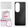 apgo Protective Skin Sticker for the Back Compatible with Oppo Reno10 Pro PHV110, Wrap Film, Foil, Vinyl - Pattern Black Leather