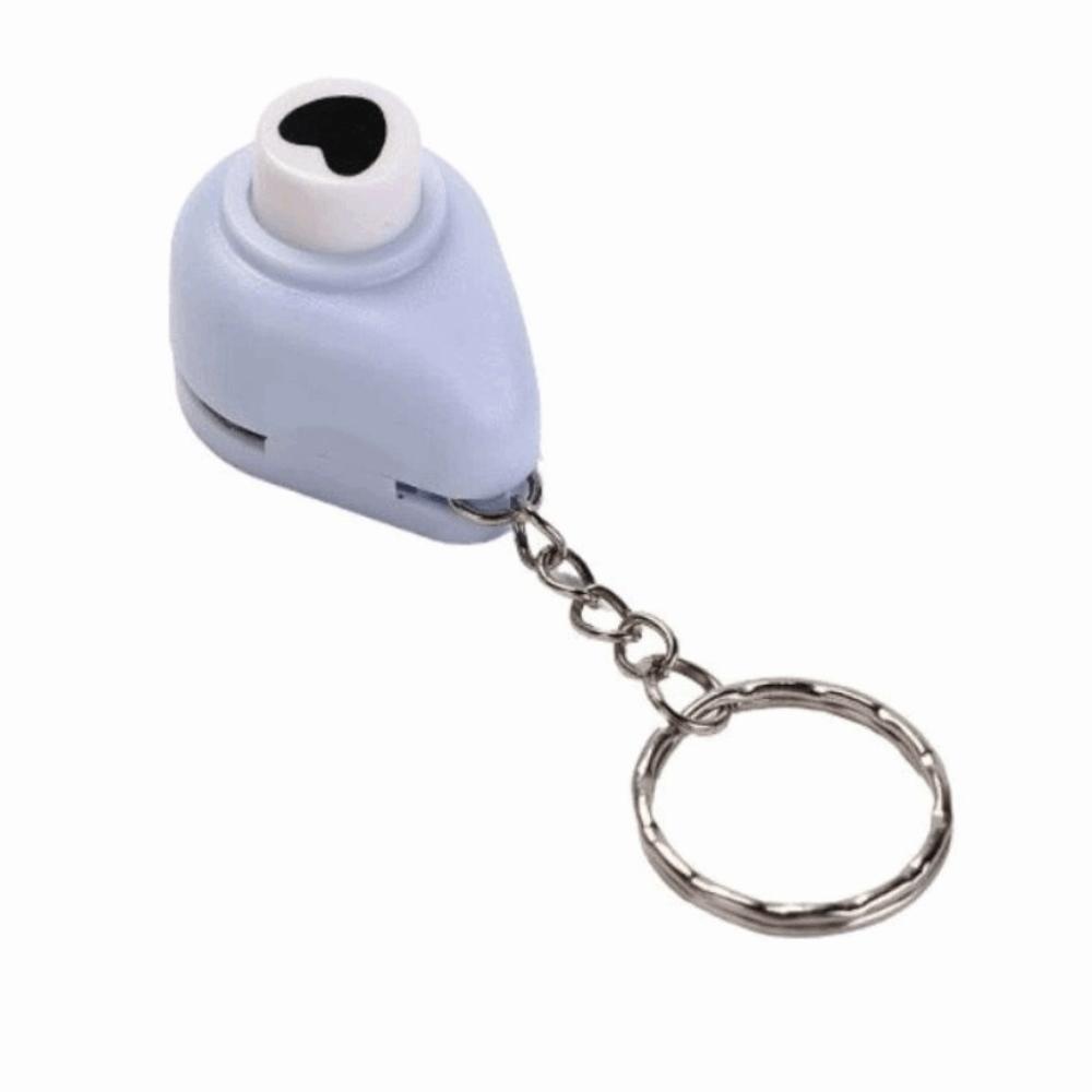 with Keychain Mini Stamp Punch Mini Paper Crafting Tool Stationery Stamp Hole Puncher Scrapbooking
