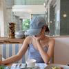 Джинсовая бейсболка с дырками и регулируемым обхватом для большой головы, универсальная кепка-утка, корейская повседневная универсальная шляпа в стиле инстаграм