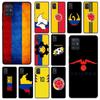 Colombia Flag Football For Samsung Galaxy A51 A71 A21S A12 A11 A31 A52 A41 A52 A32 5G A72 A01 A02S Soft Phone Case Black Cover
