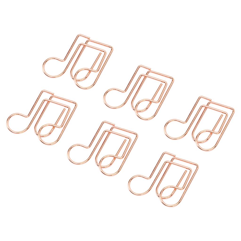 100pcs Paper Clips Multipurpose Innovative Cute Shape Rustproof Electroplating Metal Paperclips for
