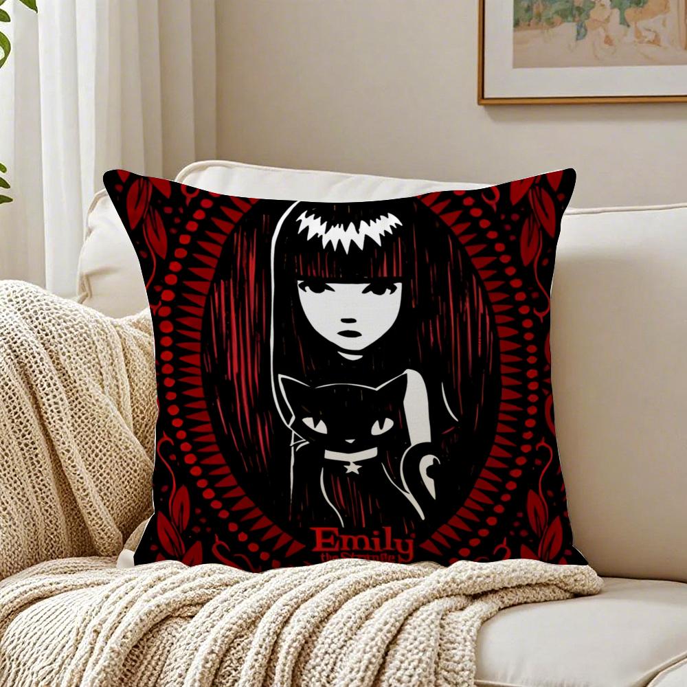 Comics Quirky EEmily The SStrange Cushion Cover Pillowcase Antidustmite living Room Sofa Decor Cushion Room