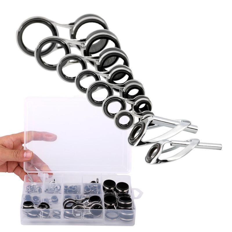 55 шт./лот, направляющие кольца для удочки, ремонтный комплект для наконечника удочки, кольца для глаз, аксессуары Peche, рыболовные снасти