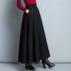 Woolen Skirt Large Swing A-line Skirt High Waist Mid-length Large Size Women's Long Skirt Large Swing Skirt Elastic Skirts