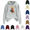 Women's Fashionable Casual Long Sleeve Hooded Printed Sweatshirt