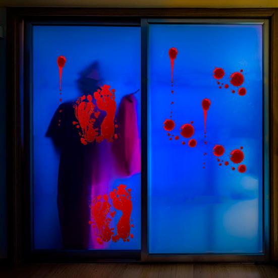 1 лист Красная Кровь Наклейка Автомобиль Забавная Тема Хэллоуина Кровоточащая Наклейка Самоклеящаяся Наклейка Фары Автомобиля Окно Фара Задний Фонарь Автомобиль Наклейка Украшение