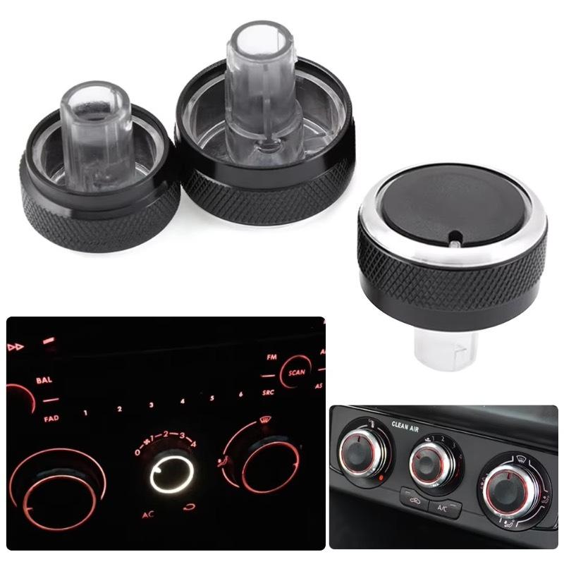 3pcs Car Air Conditioning Knob AC Switch Knob Heat Control Button for Volkswagen VW Golf4 GOLF 4 MK4 Passat B5 Bora Accessories