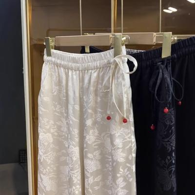 Новые бархатные брюки в китайском стиле для женщин на весну Новые мягкие и свободные драпированные узкие прямые широкие повседневные брюки