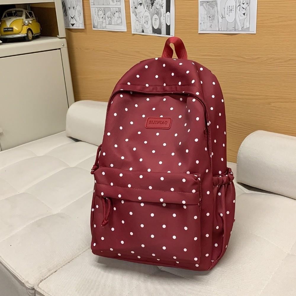 Leichter Gepunkteter Rucksack Große Kapazität Schultaschen Reise Rucksack Schüler
