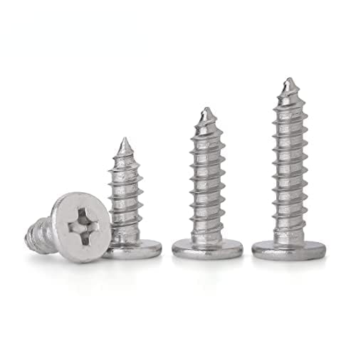 20-Piece M5 Ultra-Low Head Tapping Screw Digital Pack for Wood and Thin Steel Plates, Thin-Head Countersunk Head Screws, Flat Head Phillips Head Screw
