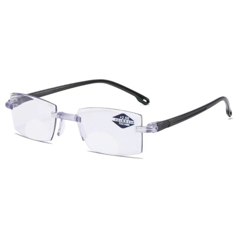 Black+Blue Blue Light Blocking Glasses PC Presbyopia Eyeglasses Portable Reading Glasses Readers