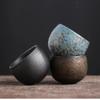 Single Ceramic Kung Fu Tea Cup Single Personality Japanese Household Cup Single Tea Retro Japanese Stone Pottery Kung Fu