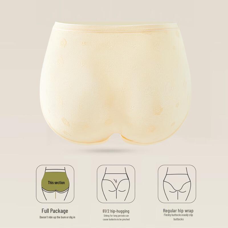 LANGSHA Женские трусы из чистого хлопка с антибактериальным эффектом, 4 штуки