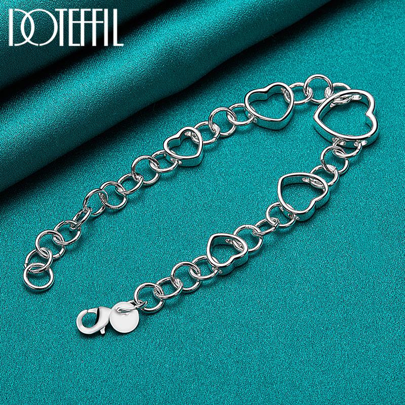 Браслет в форме сердца Серебряные красивые украшения