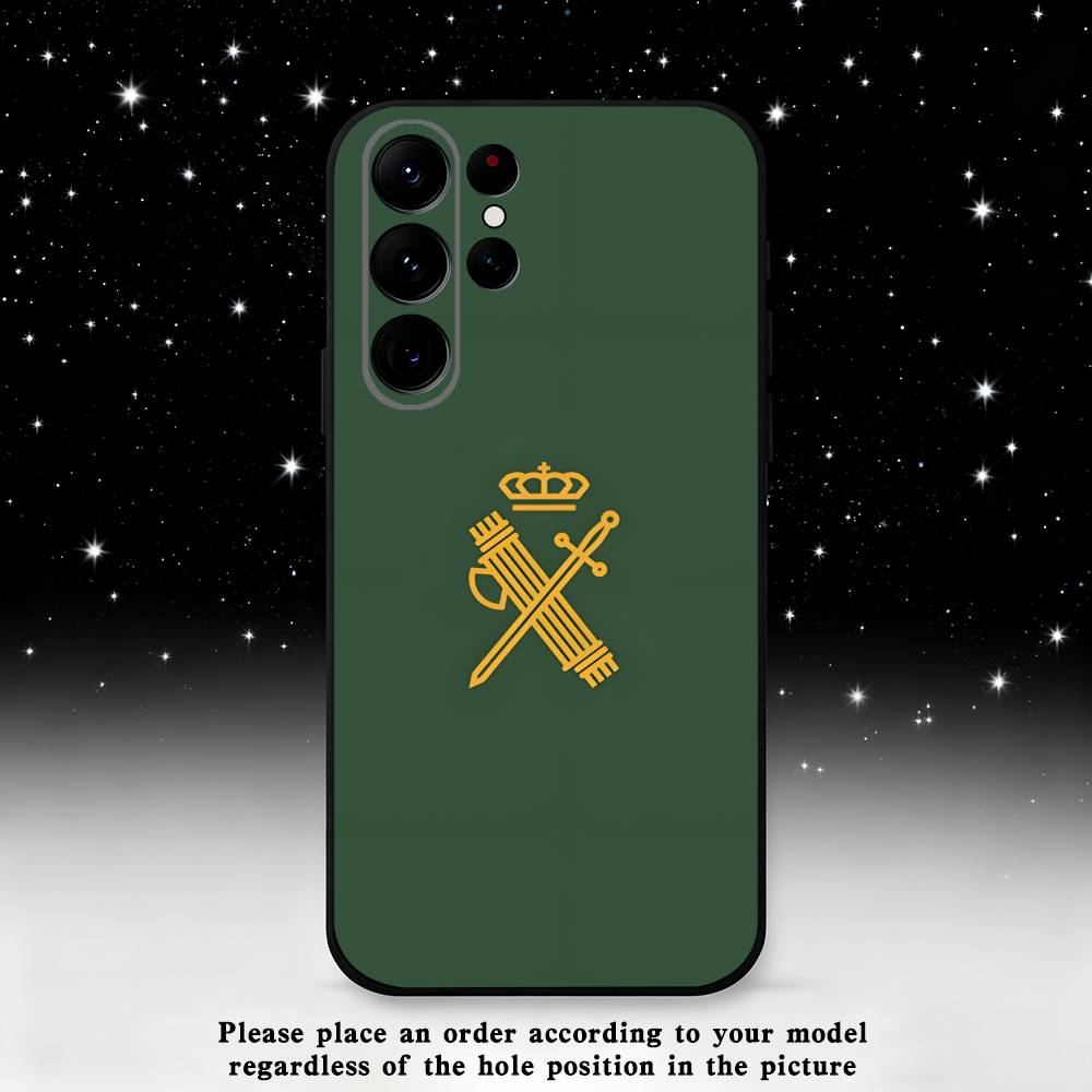 Spanish Guard Civil Emblem Phone Case For Samsung S25,S24,S21,S22,S23,S30,Ultra,S20,Plus,Fe,Lite,Note,10 Black Soft Shell