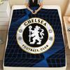 Chelsea Printed Flannel Blanket, soft throw for bedroom sofa, washable,soccer fan merchandise, great gift.