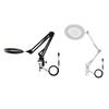 10X Magnifying Glass with LED Light Flexible Arm Brightness Adjustable 3 Colors Workbench Light with