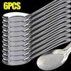 Stainless Steel Flat Spoon Long Handle Soup Spoon Fruit Dessert Spoon Thicken Home Cutlery Cooking Utensils Kitchen Accessories4