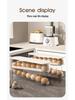 Transparent Dual-Color Slide Egg Box: Automatic Replenishing Refrigerator Door Tray for Fresh-Keeping and Storage