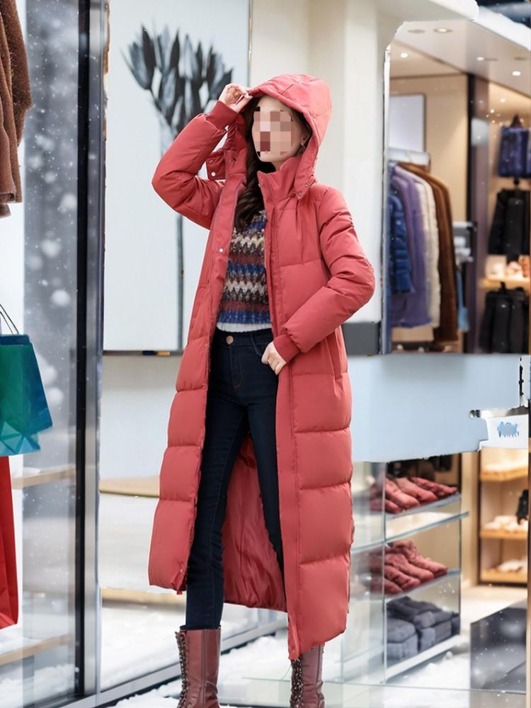 Women's Winter New Over The Knee Korean Version Coat, Long Down Cotton Jacket, Fashionable Women's Jacket