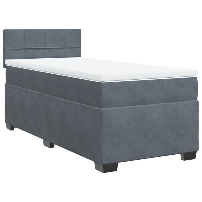 Maison Exclusive - Sommier à lattes de lit avec matelas Gris foncé 100x200 cm