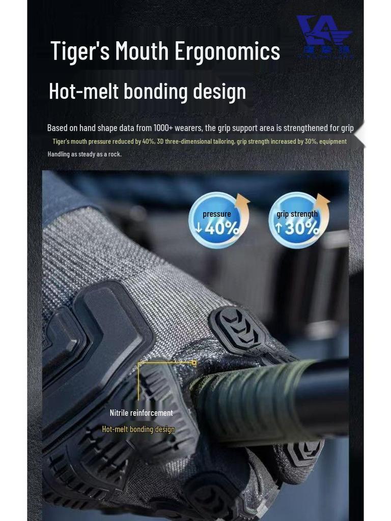 Тактические сенсорные перчатки с полным пальцем, уровень 5, устойчивые к порезам - Противоударные, теплоизолирующие, нескользящие для активного отдыха