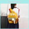 Childrens Color Blocked Backpack With Plush Pendant For School Use