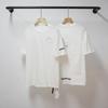 Unisex Cotton T-Shirt With Embroidered Cross Sanskrit Print Loose Fit Short Sleeve Tee