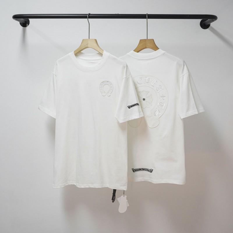 Unisex Cotton T-Shirt With Embroidered Cross Sanskrit Print Loose Fit Short Sleeve Tee