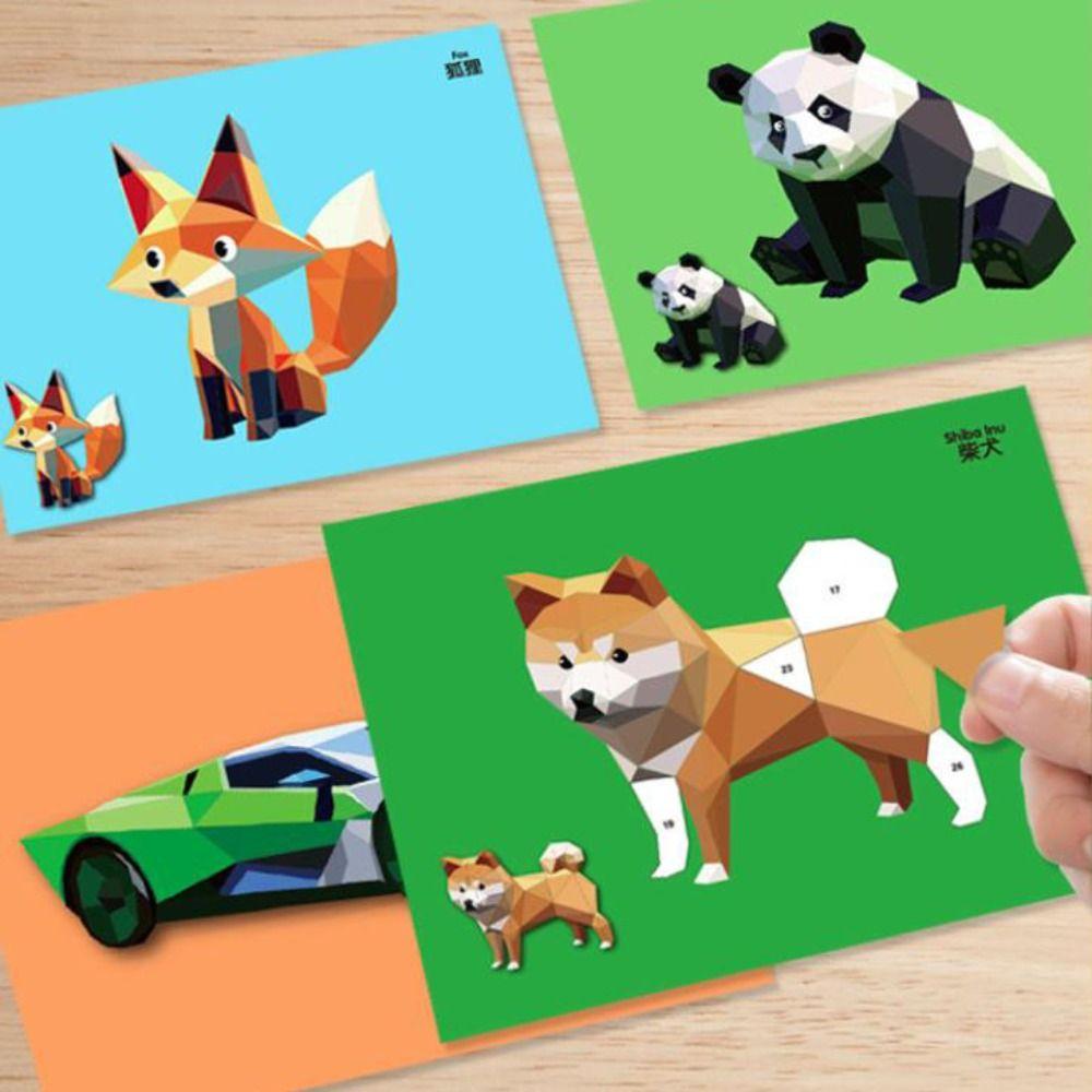 Бумага DIY клейкий материал набор развивающие игрушки животные наклейка книга подарок на день рождения