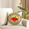 Funny Ketchup Label Cushion Cover Reversible Plush Pillow Cover Soft Fluffy Home Decor for Sofa Bedroom