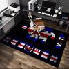 Rangers FC Rug Ideal for Reading Room, Multi-purpose Office Chair Sofa Carpet, Anti-slip Printed Home Area Rug