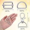 56Pcs Metal Buckles Lobster Claw Clasp Swivel Clasp Keychain Clip Hook  Strap Making