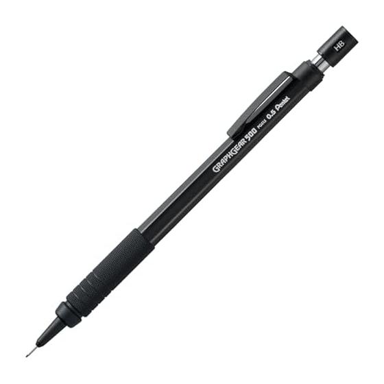 Механический карандаш Pentel GraphGear 500, 0,5 мм, Черный, Ограниченная 60-летняя юбилейная серия с металлическим грипом