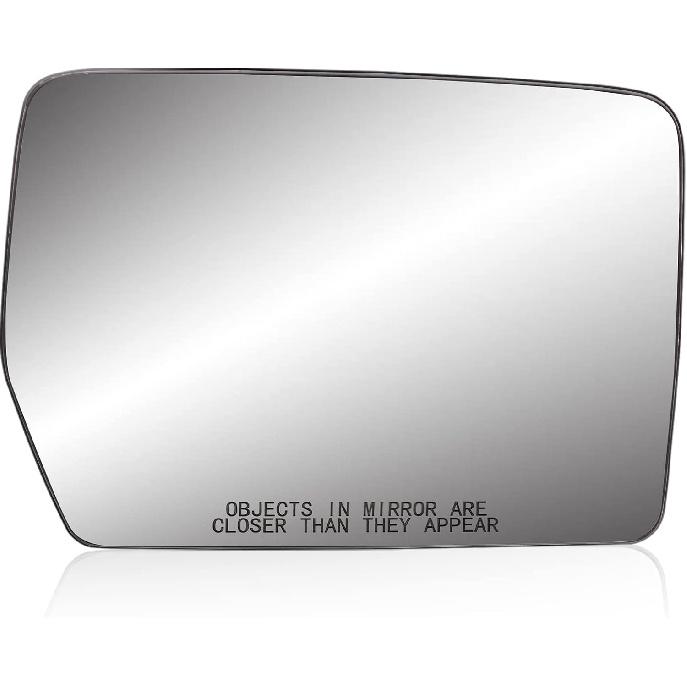 Passenger Right Side Heated Mirror Glass Compatible With 2004-2014 Ford F150 - Side Rearview Convex Mirror W/Backing Holder - Replace 4L3Z-17K707-DA