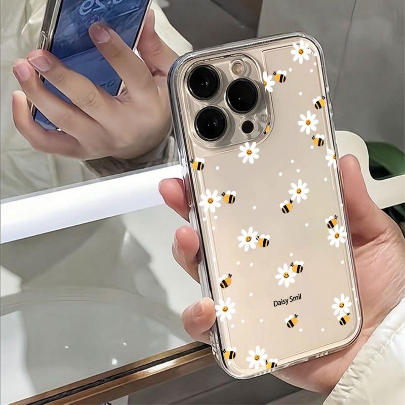 Fragrant Flowers for Couples Clear Case for IPhone 11 12 13 14 15 16 Pro Max 14 15 Plus Bumper Dustproof Non-Slip Anti Fall
