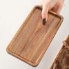 Wood Coffee Tray Oval Square Food Cup Trays Dessert Candy Wooden Plate Gongfu Tea Pallet Kitchen Supplies